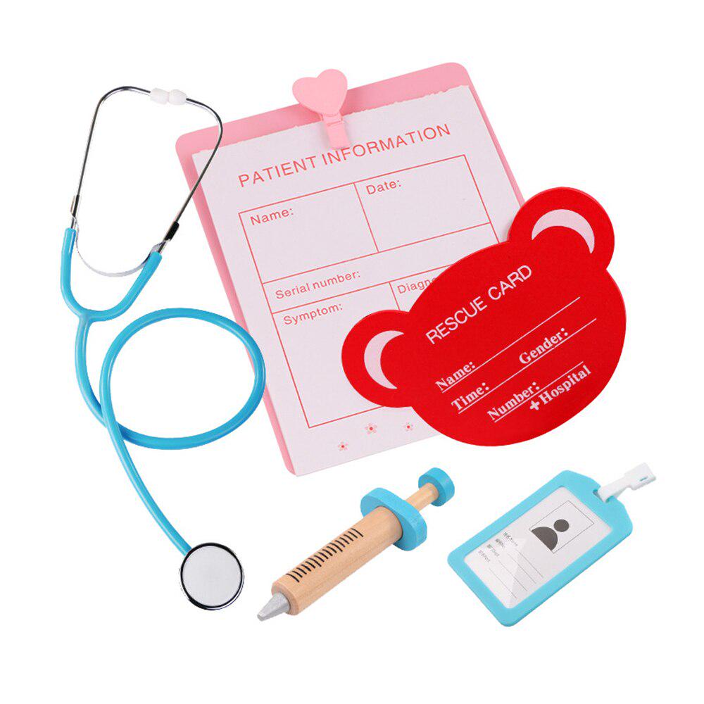 Arzt Rollenspiel Kinderspielzeug Cosplay Simulation Arzt Spielset Holz Simulation Medizin Spielzeug