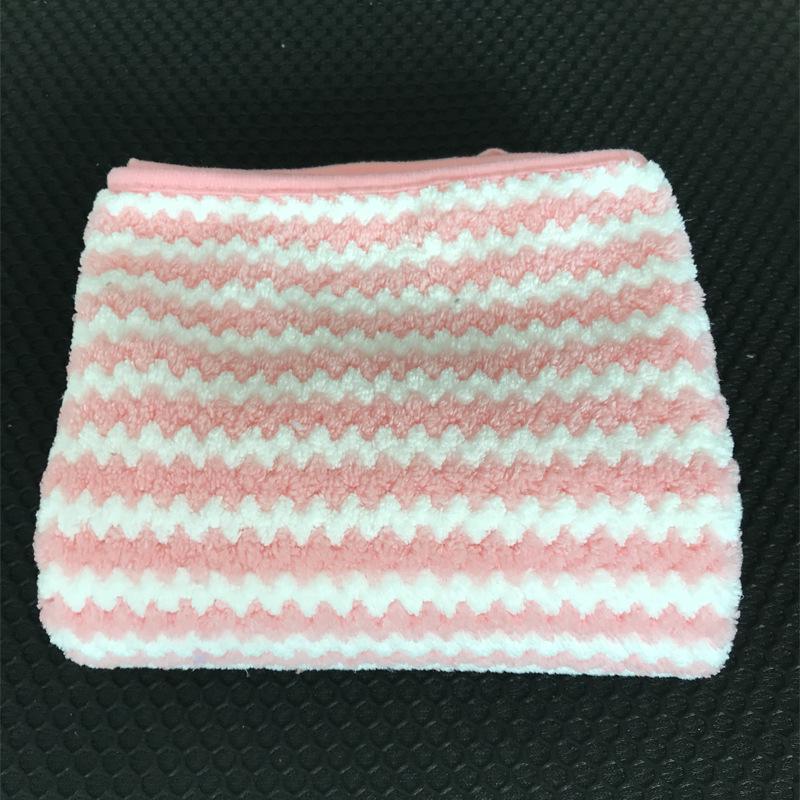 Coral Fleece Striped Bath Towel Set, Large & Thick, 70 x 140 cm, Absorbent Gift for Adults.