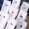Quentin High Quality Custom Sports Embroidery Socks Cotton Crew Embroidered Socks Grip Unisex Custom Logo