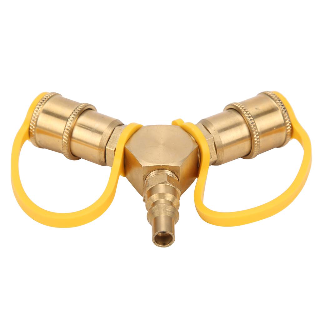 2 Ways 1 4in RV Propane NPT Quick Connect Y Splitter Adapter for Propane Hose Connector Kit