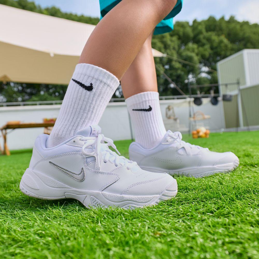 Nike Court Lite 2 White Metallic Silver (GS)