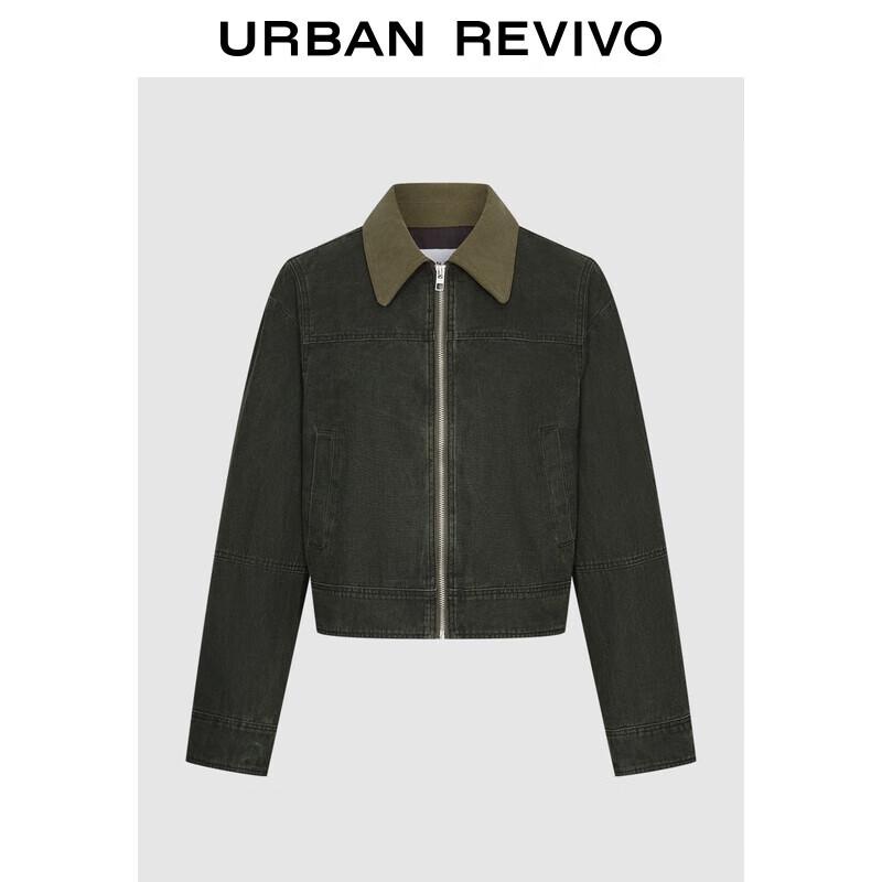 

Женская куртка UR в стиле ретро, рабочая, с цветовыми блоками и потертостями S