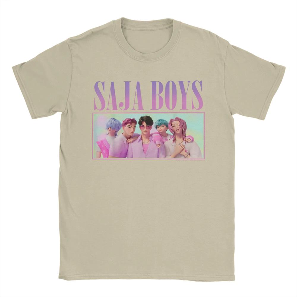 Saja Boys Group Shot Kpop Demon Hunters Men's T Shirts Fashion Tee Shirt Short Sleeve Round Neck Women T-Shirt Cotton Gift Tops