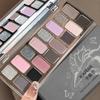 16 Colors Eyeshadow Palette,Cool Tone Pink Purple Gray Matte Shimmer Glitter Metallic Eyeshadow, Highly Pigmented Long Lasting Waterproof Eye Makeup