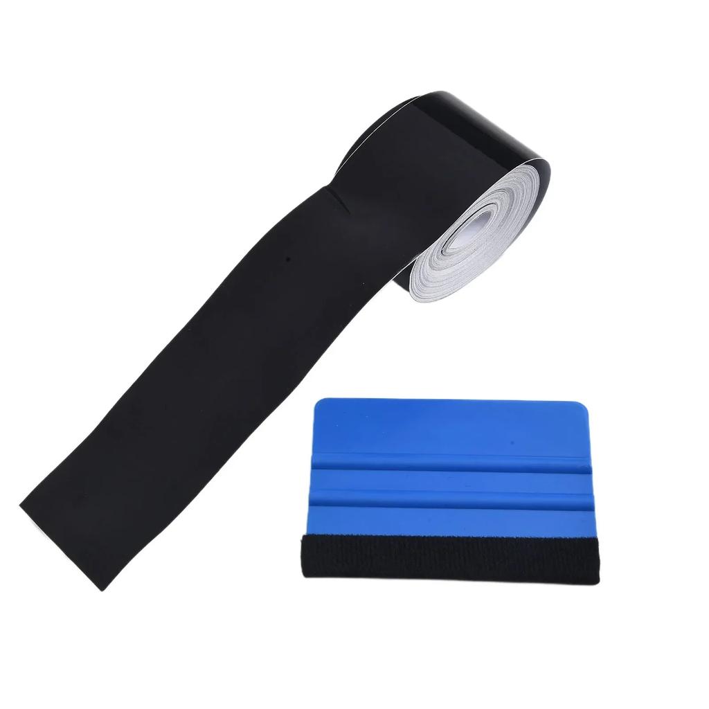 Car Vinyl Wrap Strip Tape Gloss Black Wrap Foil Kit Anti Scratch Window Door Protection Film 3/5cm*10M Car Accessories