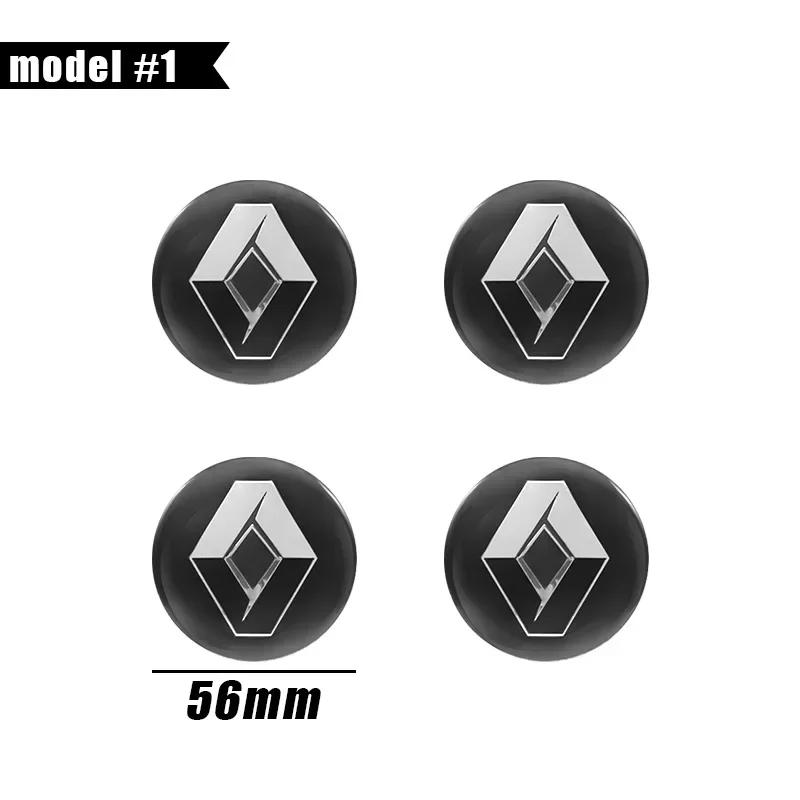 

Hub Caps For Renault Megane 2 Duster Logan Captur Clio 4 4Pcs 56mm 60mm 65mm 56mm Car Aluminum Logo Wheel Center Hub Cap Badges
