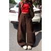 Coffee American Vintage Maillard Loose Wide Leg Pants Drape Scimitar Jeans Women's Spring Sickle Pants