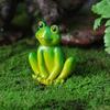Mini Garden Frog Ornament Cartoon Micro Landscape Decoration Frog Figurines  Bonsai