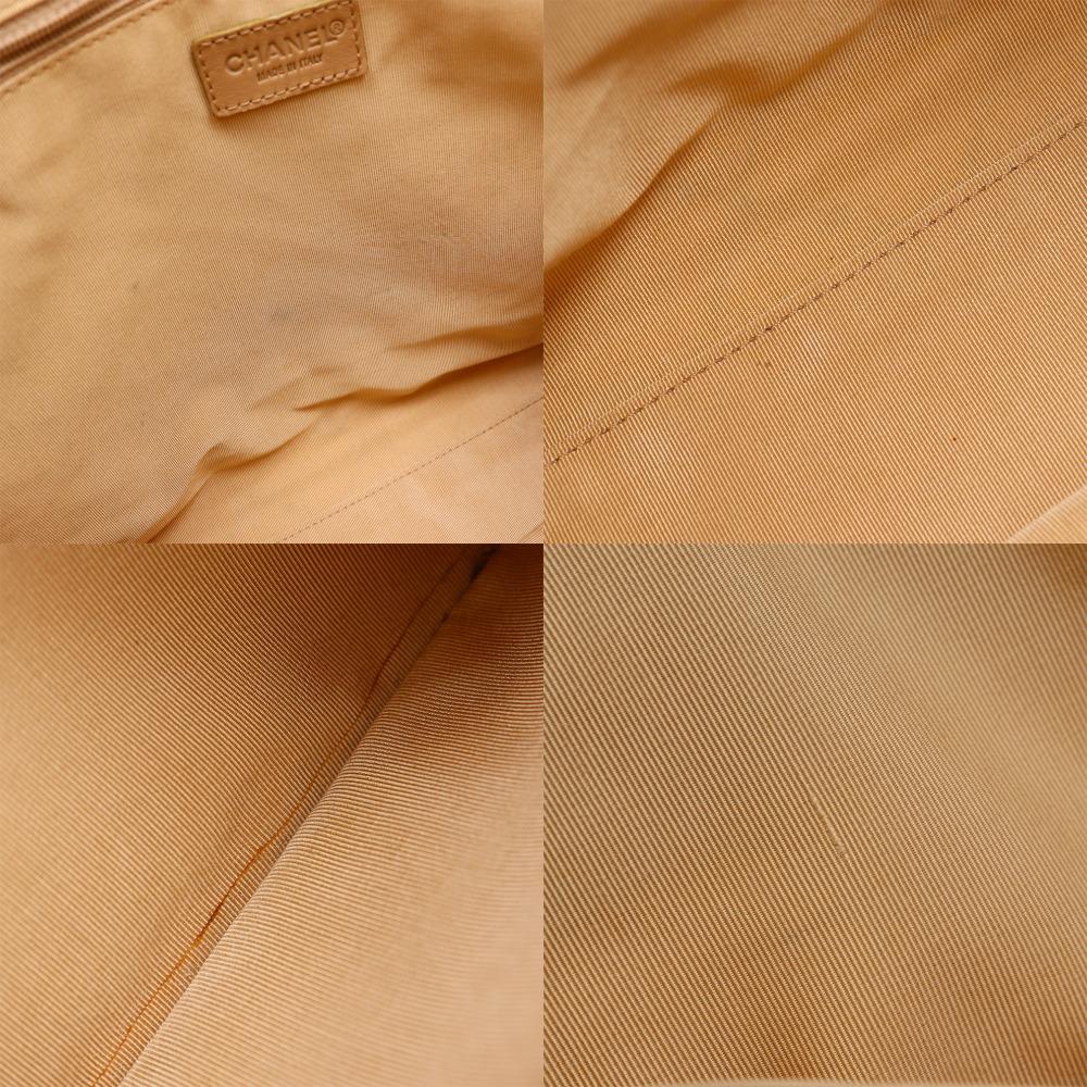 Chanel Wild Stitch Tote Bag A14693 Beige Calfskin Women Used