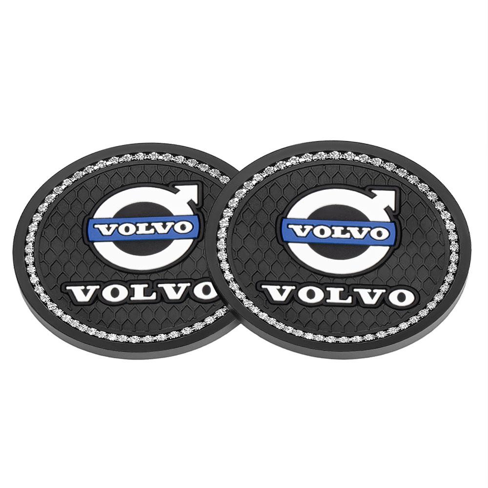 1/2 Adet Araba Bardak Altlığı Kauçuk Su Bardağı Şişe Tutucu Kaymaz Ped Volvo S40 S80L S60 S90 S70 XC40 XC90 XC60 V40 V60 V90 V70 İçin