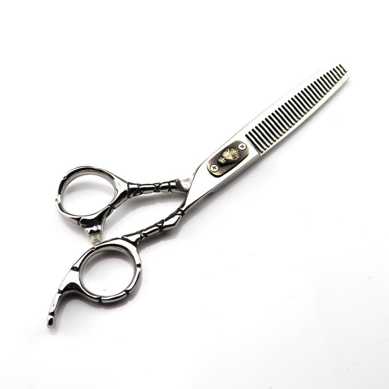 6.0" God Walker Crocodile Handle Wolf Head Hairdressing Scissors: Straight, Thinning, Bang Shears.