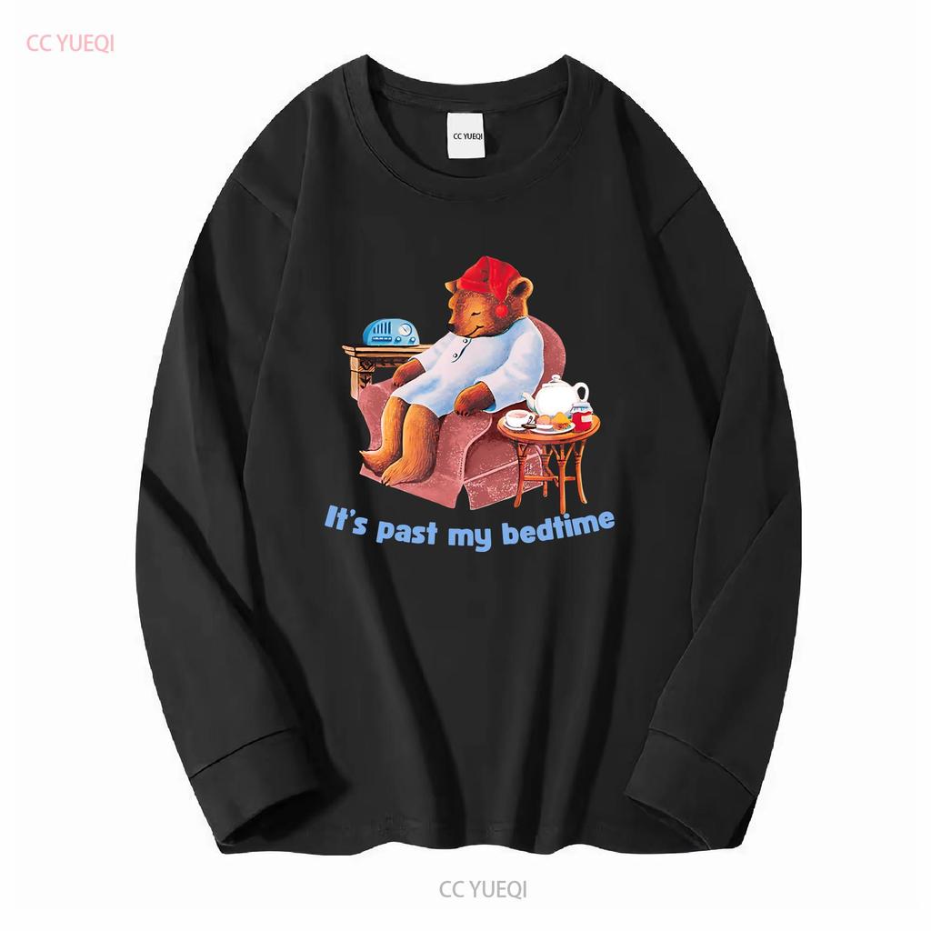 Jego Przeszłość Moja Pora Spać Śpiący Miś Koszulka Jest Pora Spać Drzemka Herb Miś Śpiący Introwertyk Domator vintage Wypłukana Wszechstronna