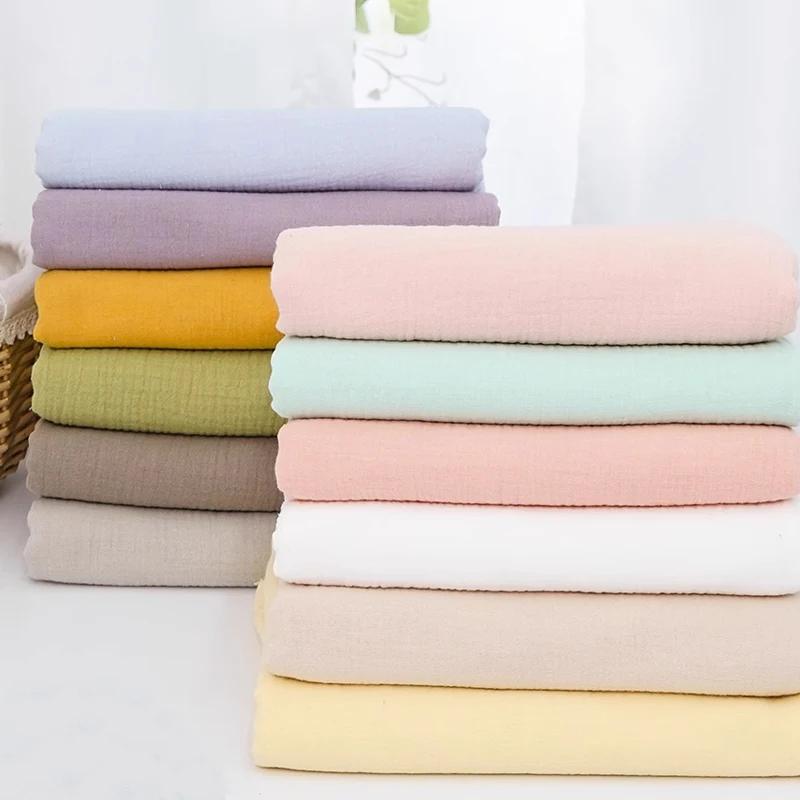 135x50/500cm Pure Cotton Double-layer Gauze Fabric For Sewing Baby Bath Towels, Blankets, Pajamas Handmake DIY Sewing Fabric