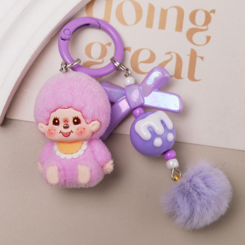 Флокированный Сидящий M Бусины Брелок Милый Брелок для Ключей Украшение Подвеска на Сумку Модный Игровой Маленький Подвеска