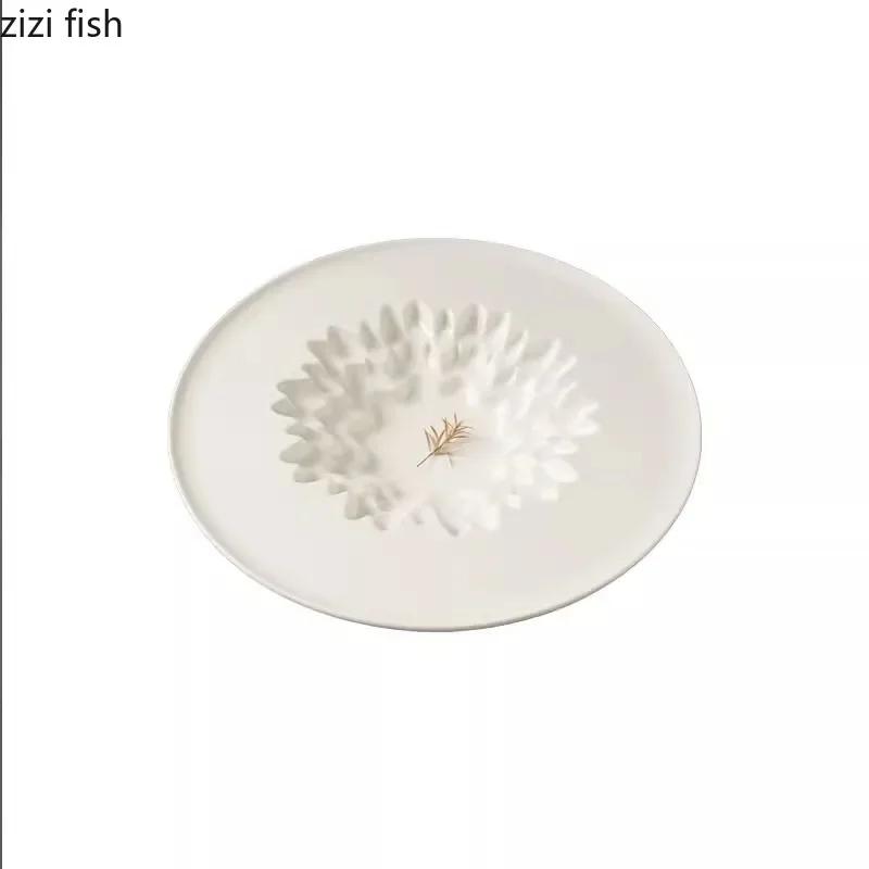 Creative Irregular Ceramic Dinner Plate Thick Soup Plate Dessert Plate Pasta Plates Snack Plates Restaurant Specialty Tableware