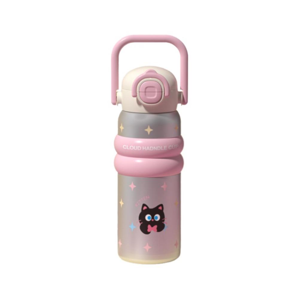 Portable Handheld Thermos Cup Leak-Proof Vacuum Flask Unique Thermos Water Bottle  For Women