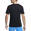 Nike Rafa Geometric Pattern Ribbed Crew Neck Tennis T-Shirt Men Tops Black FV8436-010