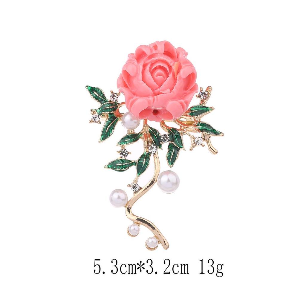 Elegant Freshwater Pearl Peony Brooch for Women
