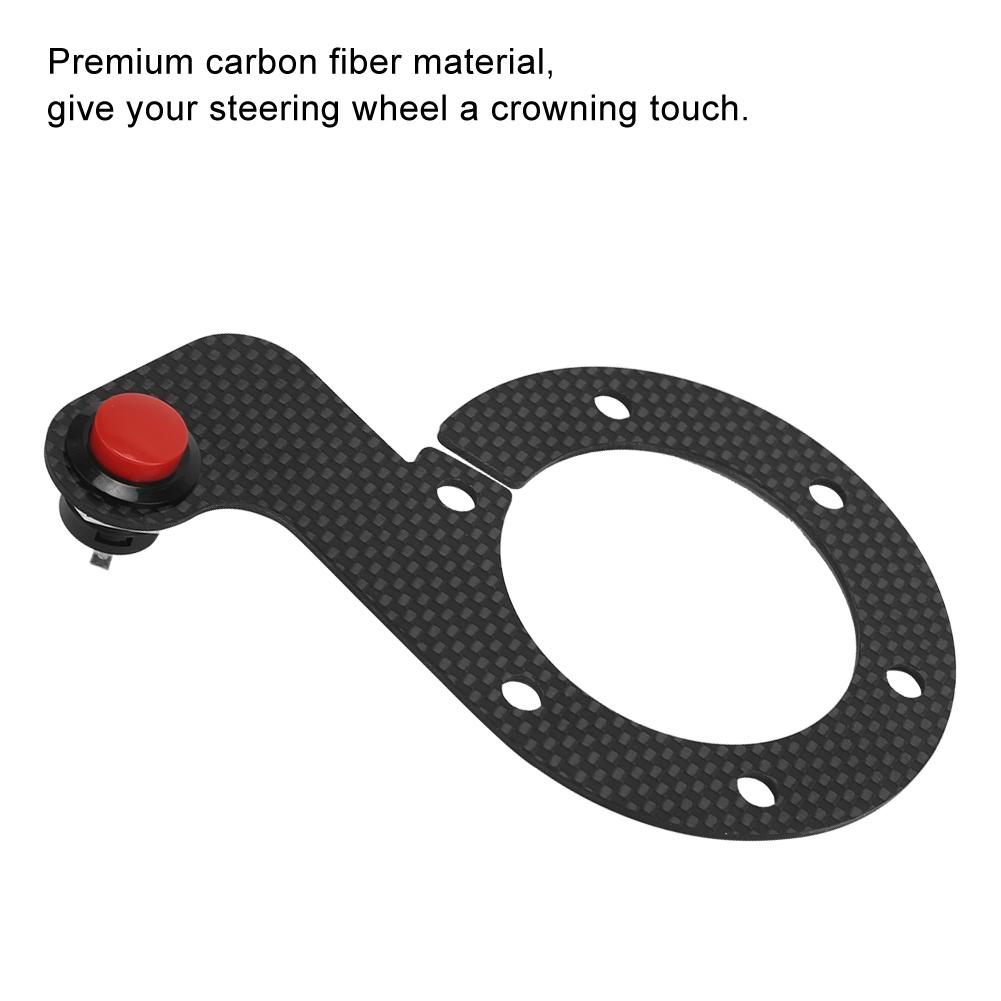 Carbon Fiber External Horn Button Kits for MOMO//Nardi/ Universal 6  Racing Steering Wheel Modified Button