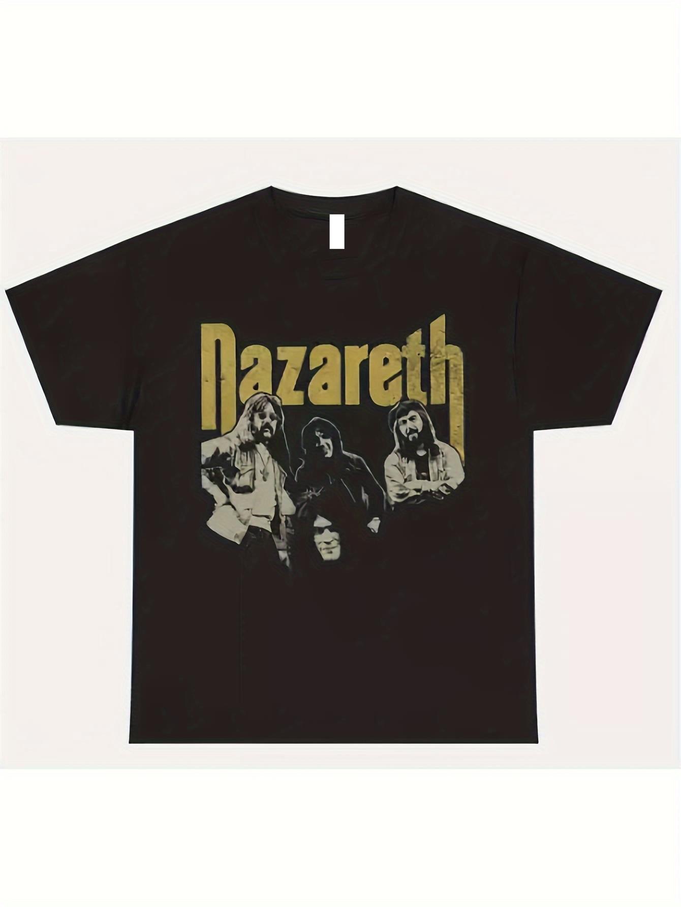 

Rare Nazareth Band Live at the Beeb Tour Concert Vintage Graphic T-Shirt for Men- 230GSM Heavyweight Cotton XXXXL