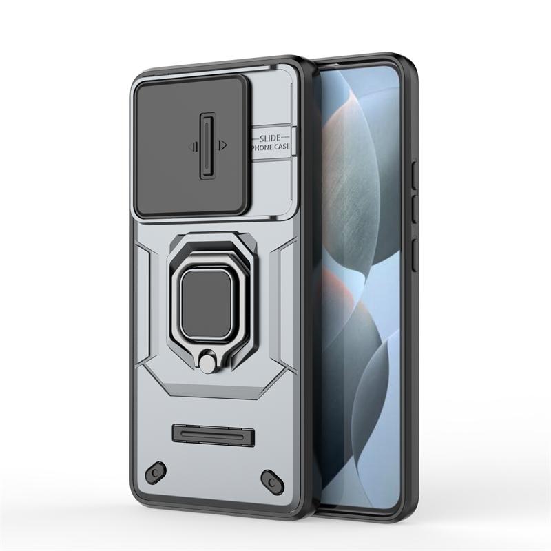 Shockproof Case For Xiaomi Poco X6 Pro Case For Poco X6 M6 F6 Pro Ring Holder Magnetic Cover For Poco X6 Pro 5G Push Window Case