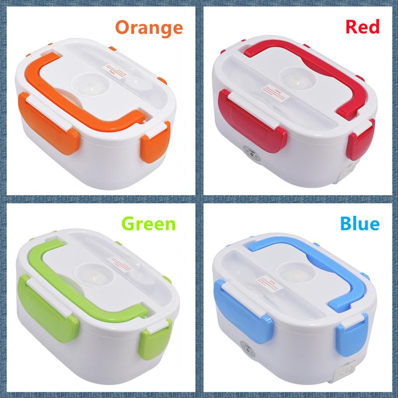 12V Portable Electric Heated Lunch Box Car Electric Heating Lunch Box Rice Food Warmer Container for Travel School Dinnerware