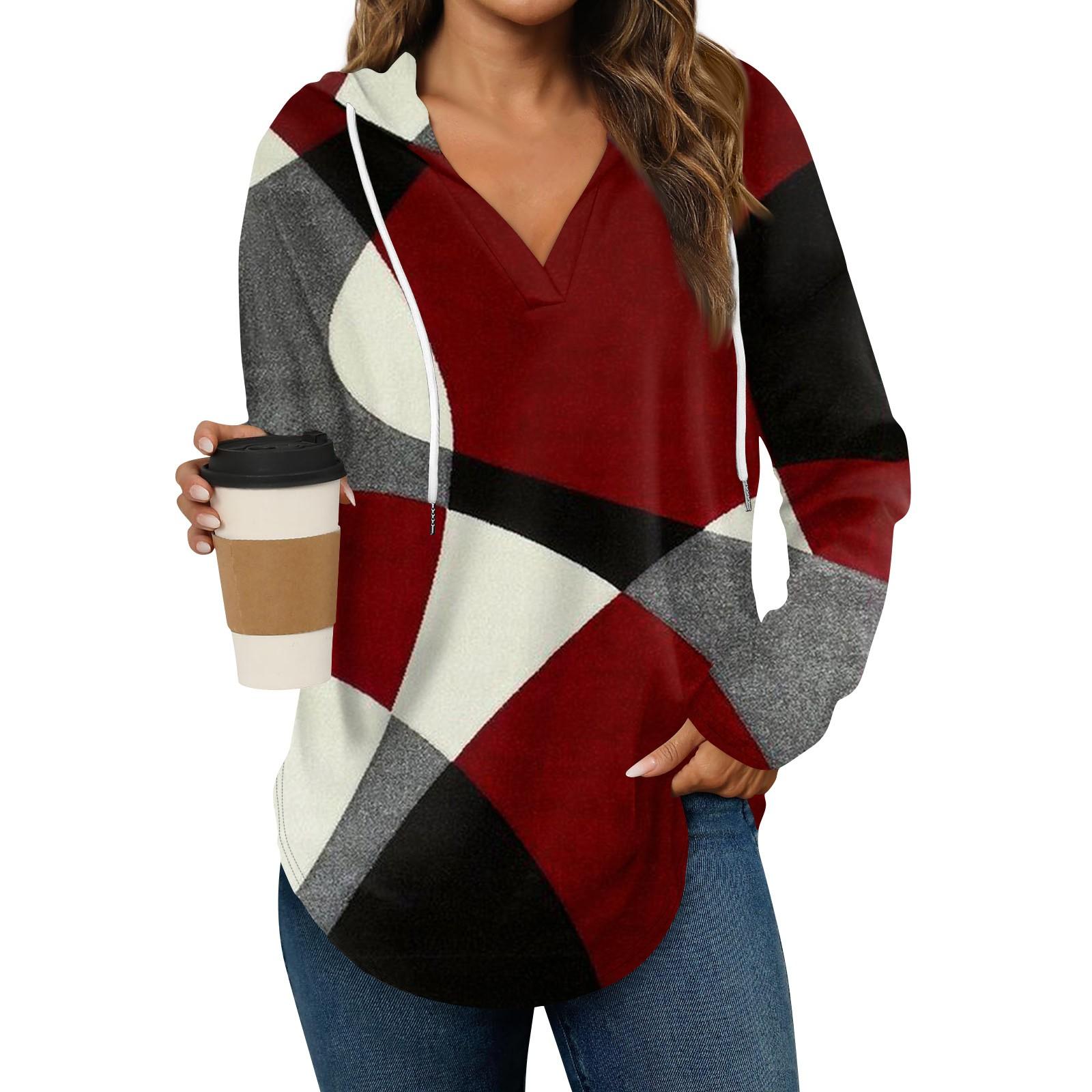 Женская мода повседневный свитер с V-образным вырезом и длинными рукавами — фото 9