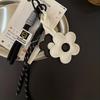 Trendy PU Leather Sunflower Bag Pendant Contrasting Cartoon Five Petal Flower Fashion Bag Pendant Women