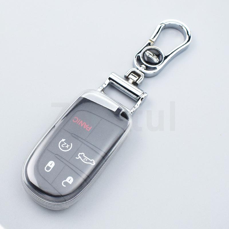 

Auto Accessaries For Jeep Renegade Compass Grand Cherokee For Chrysler 300C Wrangler Dodge Transparent Tpu Car Key Case Cover