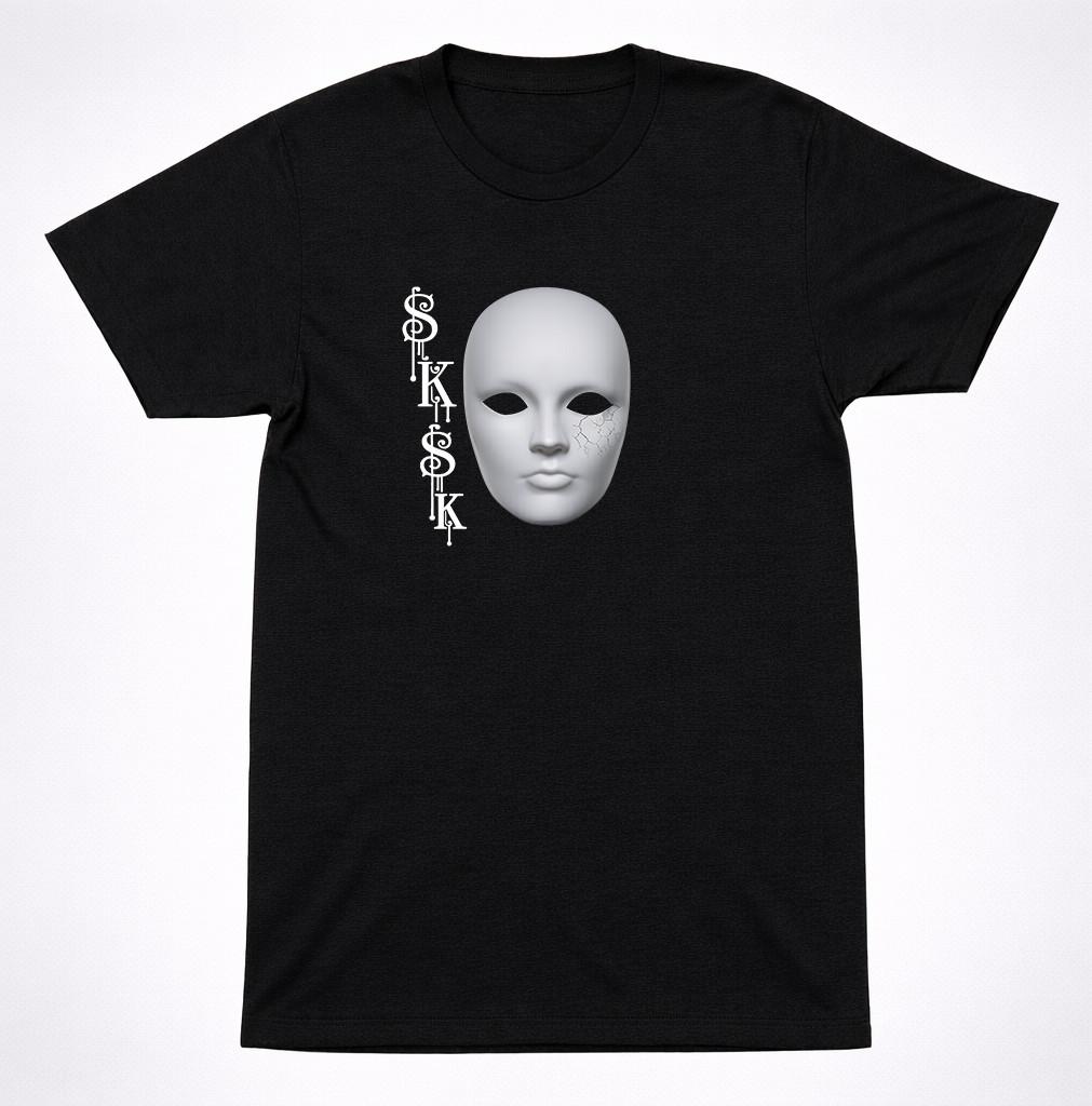 Scary Kids Scaring Kids Mask Text T-Shirt Post Hardcore Emo Metalcore Band Tee S разноцветный