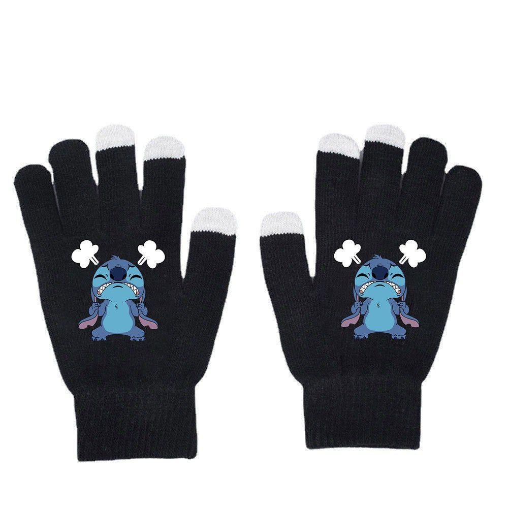Lilo Stitch Winter Warm Knitted All Finger Gloves