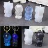 Astronaut Shaped Keychain Casting Silicone Mold Astronaut Molds Keychain Molds For Epoxy Resin With Hole