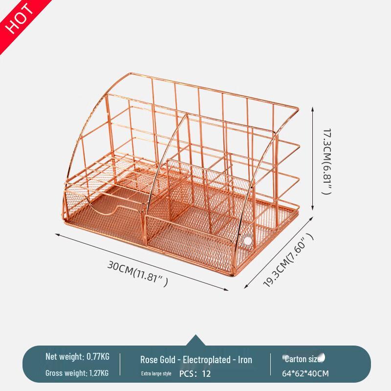 

Miling Nordic Multifunctional Metal Desktop File Organizer