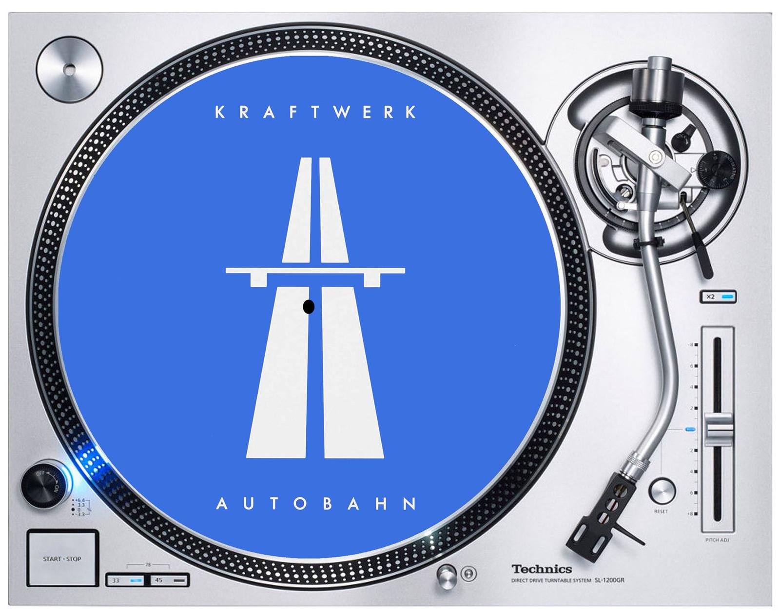 Kraftwerk Autobahn DJ Slipmat Krautrock Electronica Synth Pop Vinyl Turntable XXL