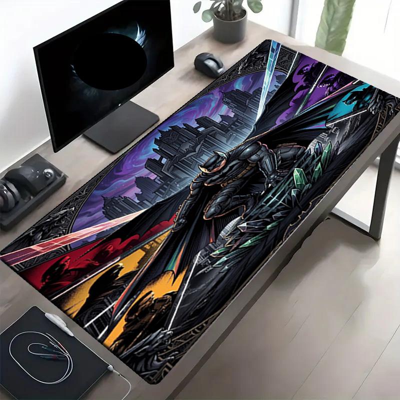 Batman Print Mouse Pad, Anti‑Slip Desktop Keyboard Mat, for PC Laptop Gaming Working Daily Use, Cool Festival Surprise Gift