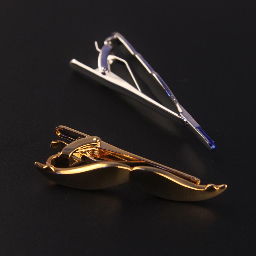 Men's Stylish Silver & Gold Tie Clip Set - Modern, Sleek Designs