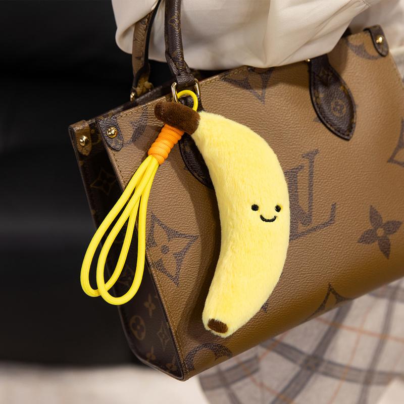 New Fruit Lemon Banana Plush Pendant Cute Apple Pear Plush Toy Kawaii Vegetable Tomato Persimmon Plush Doll Backpack Decorations