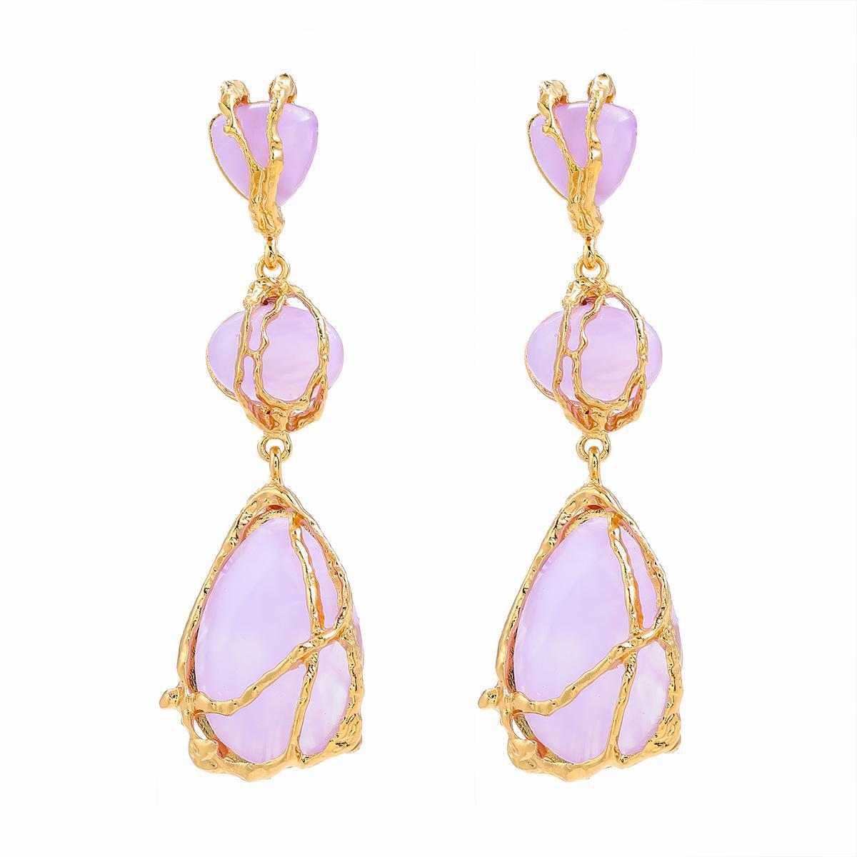 

Многослойные серьги из сплава смолы в богемном стиле для женщин фиолетовый