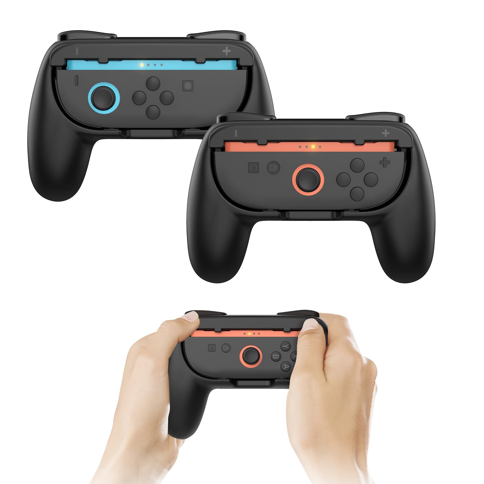 

Набор из 2 накладок на контроллер для Switch 2 и Легкие, и эти накладки удобно держать, и Идеально для этих аксессуаров черного цвета и поставляются в двух L чёрный