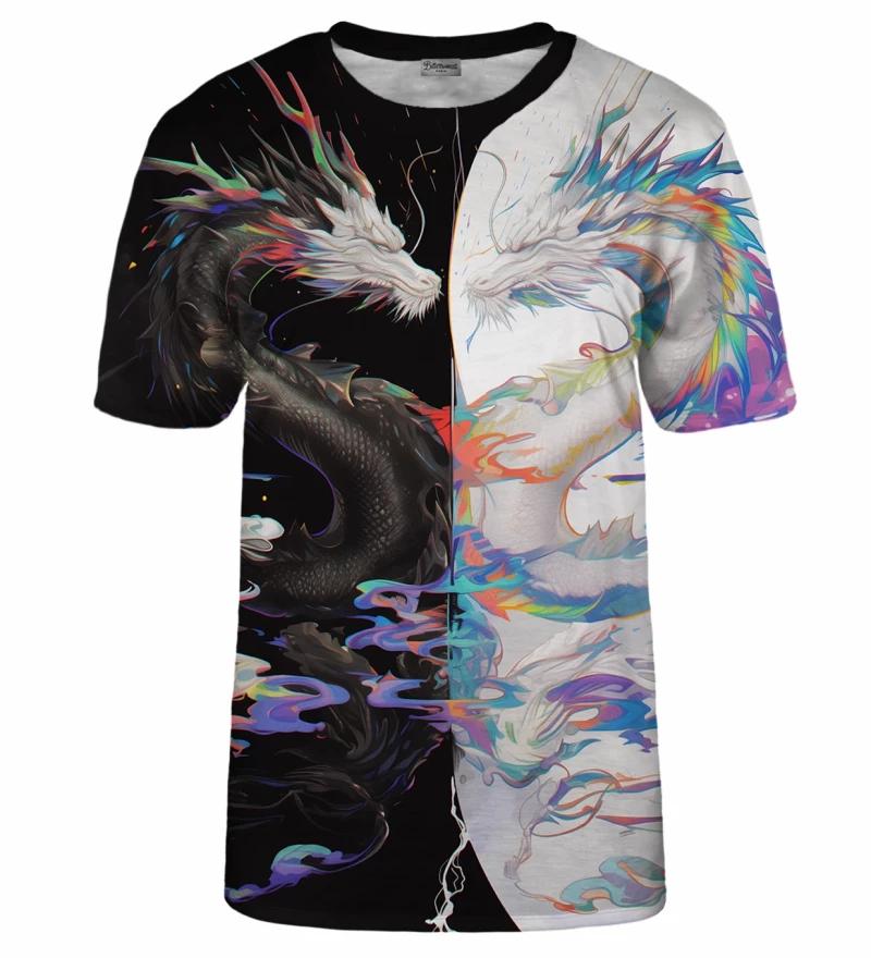 Mysterious Dragon T-shirt Men's Clothing Street Personality Casual T Shirts 3D Full Printed Cool Pattern Streetwear Tee Top