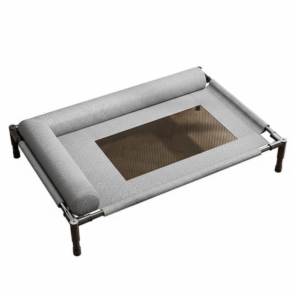 Industrial Bed with Cooling Mesh Elevated Dog Pet Furniture Raised Cot
