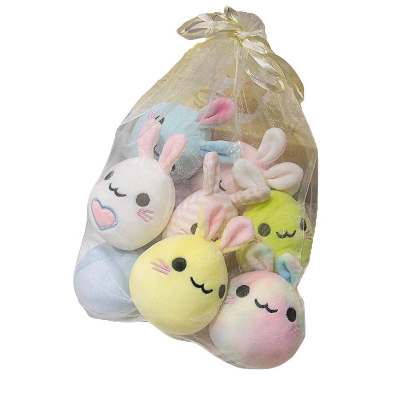 9 Stück 13cm Niedliche Kaninchen Plüschtiere Beutelverpackt Gefüllt Bunte Tierpuppen Weich Flauschig Geburtstagsgeschenke Kinder Jungen Mädchen Heimzimmer Dekoration Single 13cm