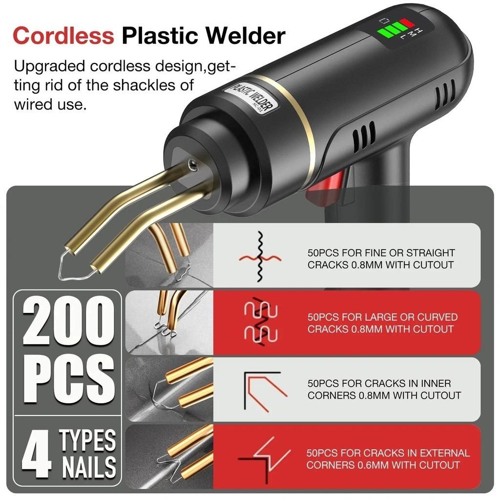 Portable Hot Stapler Car Bumper Repair Welding Machine USB Rechargeable Plastic Welder Gun Cordless Plastic Welder
