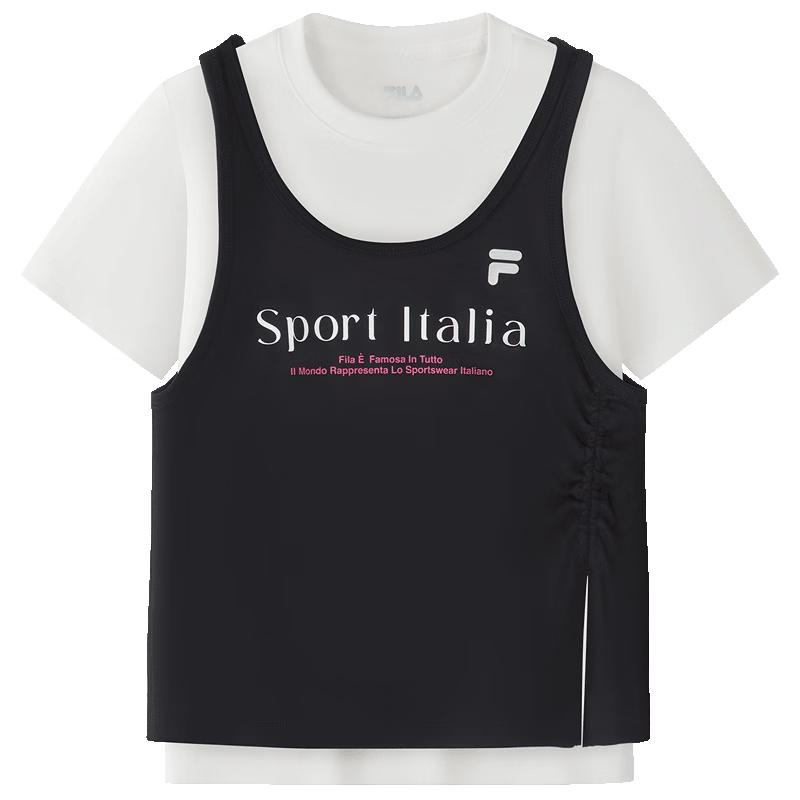 FILA Girls  Legend Blue Cotton Short Sleeve T-Shirt 140