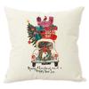 Watercolor Christmas Cars Print Home Decorative Pillow For Sofa Christmas New Year Decoration Cushion Cover Car Pillows Cases