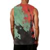 Herren Ärmelloses Tanktop Lässig Trendig Farbspritzer-Print Atmungsaktiv Sportliches Muskelshirt Leichtes Sommer-Trainingsweste