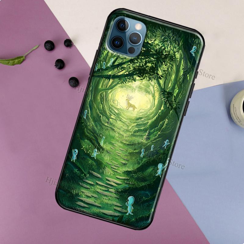 

Мягкий чехол для телефона «Лесной дух принцессы Мононоке» для iPhone 11 13 Pro Max 12 Mini 6S 7 8 Plus X XR XS Max SE 2020 Fundas iPhone 5 5S SE