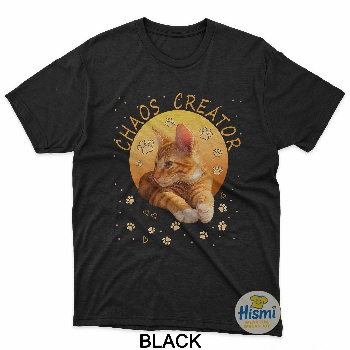 Orange Tabby Ginger Kitten Cat Lovers Mom Dad Chaos Creator T-Shirt 3XL