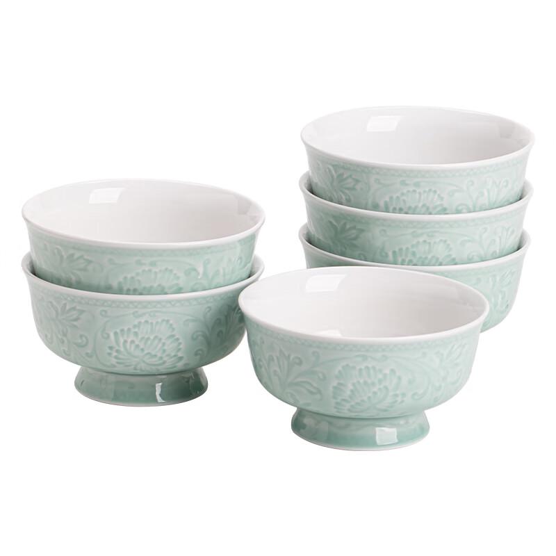 Chinesisches Celadon Reisschüssel-Set (6 Pack)