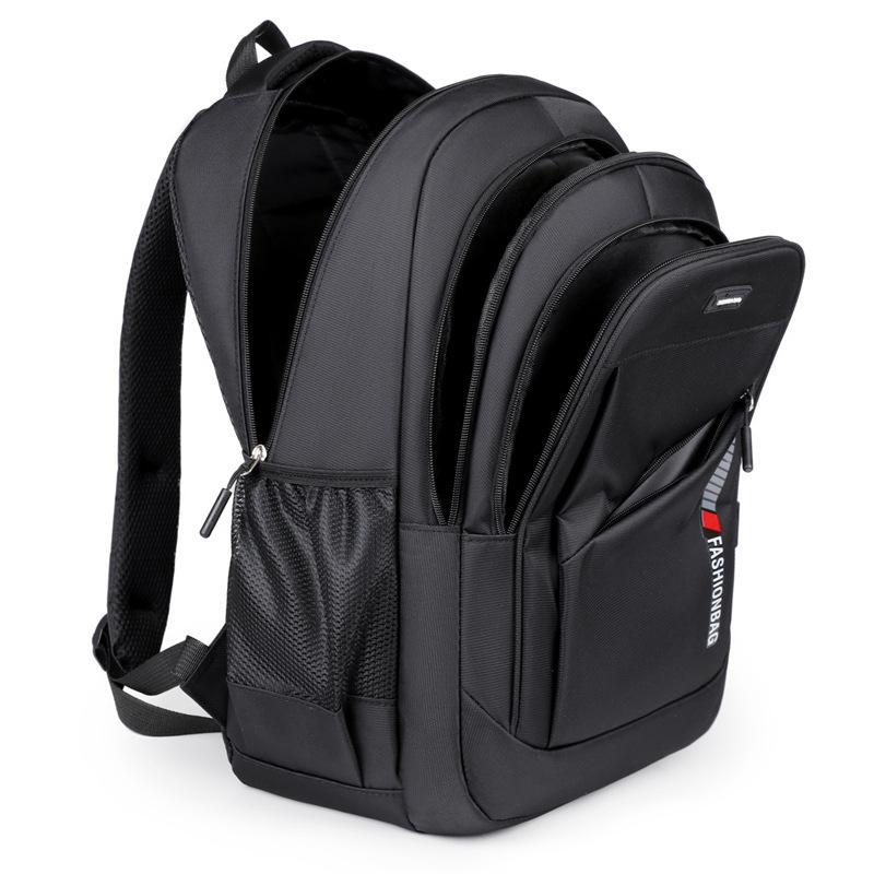 Schoolbag1011 New Simple Men's Lightweight Backpack Large Capacity Student School Bag Business Travel Urban Leisure Backpack